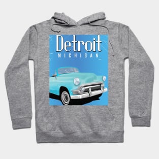 Detroit Michigan travel poster Hoodie